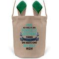 22Feels® Papa Osterkorb Vater mit Henkel Ostergeschenk Tragetasche Ostern Deko Osternest Körbchen Hasenohren (Beige/Grün)-Ostern Tragetasche-22Feels