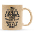 22Feels® Papa Geschenk - Glitzertasse mit Spruch (Gold, 320ml)-Glitzertasse Gold 320ml-22Feels
