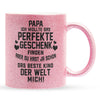 22Feels® Papa Geschenk - Glitzertasse mit Spruch (Pink, 320ml)-Glitzertasse Pink 320ml-22Feels