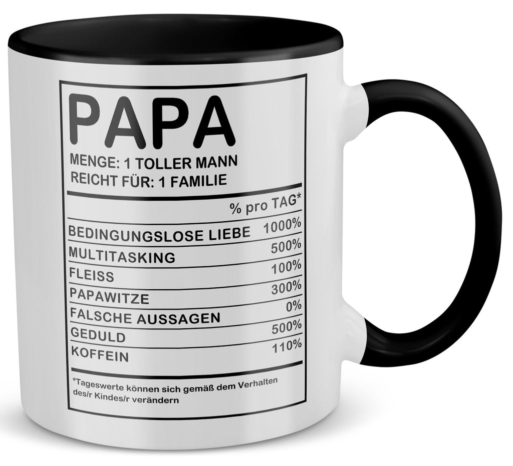 22Feels® Papa Geschenk - Tasse mit Spruch (Weiss-Schwarz, 320ml)-TwoTone Tasse Weiss-Schwarz 320ml-22Feels