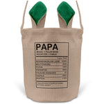 22Feels® Papa Osterkorb Vater mit Henkel Ostergeschenk Tragetasche Ostern Deko Osternest Körbchen Hasenohren (Beige/Grün)-Ostern Tragetasche-22Feels