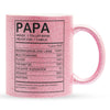 22Feels® Papa Geschenk - Glitzertasse mit Spruch (Pink, 320ml)-Glitzertasse Pink 320ml-22Feels
