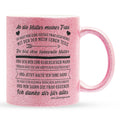22Feels® Schwiegermutter Geschenk von Schwiegersohn bzw. Bräutigam - Glitzertasse mit Spruch (Pink, 320ml)-Glitzertasse Pink 320ml-22Feels