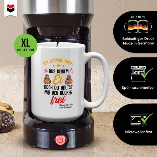 22Feels® Stiefvater Geschenk von Stiefsohn - XL Tasse mit Spruch (Weiss, 440ml)-Weisse XL Tasse 440ml-22Feels