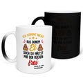 22Feels® Stiefvater Geschenk von Stiefsohn - Zaubertasse mit Spruch (Matt-Schwarz und Weiss, 320ml)-Farbwechsel Tasse Matt 320ml-22Feels