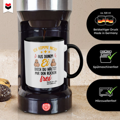 22Feels® Stiefvater Geschenk von Stiefsohn - Tasse mit Spruch (Weiss-Schwarz, 320ml)-TwoTone Tasse Weiss-Schwarz 320ml-22Feels