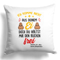 22Feels® Stiefvater Geschenk von Stieftochter - Kissen mit Spruch (Weiss 40x40cm)-Kissen Weiss 40x40-22Feels