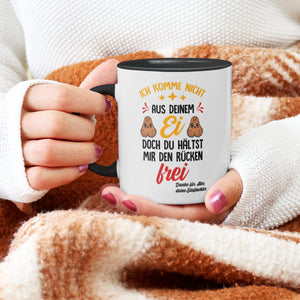 22Feels® Stiefvater Geschenk von Stieftochter - Tasse mit Spruch (Weiss-Schwarz, 320ml)-TwoTone Tasse Weiss-Schwarz 320ml-22Feels