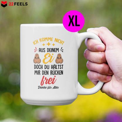 22Feels® Stiefvater Geschenk - XL Tasse mit Spruch (Weiss, 440ml)-Weisse XL Tasse 440ml-22Feels