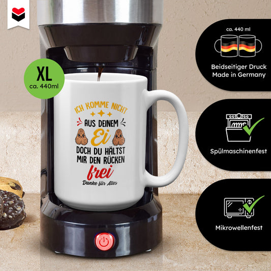 22Feels® Stiefvater Geschenk - XL Tasse mit Spruch (Weiss, 440ml)-Weisse XL Tasse 440ml-22Feels
