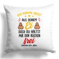 22Feels® Stiefvater Geschenk - Kissen mit Spruch (Weiss 40x40cm)-Kissen Weiss 40x40-22Feels