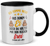 22Feels® Stiefvater Geschenk - Tasse mit Spruch (Weiss-Schwarz, 320ml)-TwoTone Tasse Weiss-Schwarz 320ml-22Feels