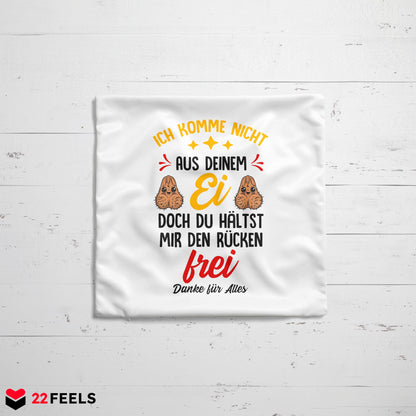 22Feels® Stiefvater Geschenk - Kissen mit Spruch (Weiss 40x40cm)-Kissen Weiss 40x40-22Feels