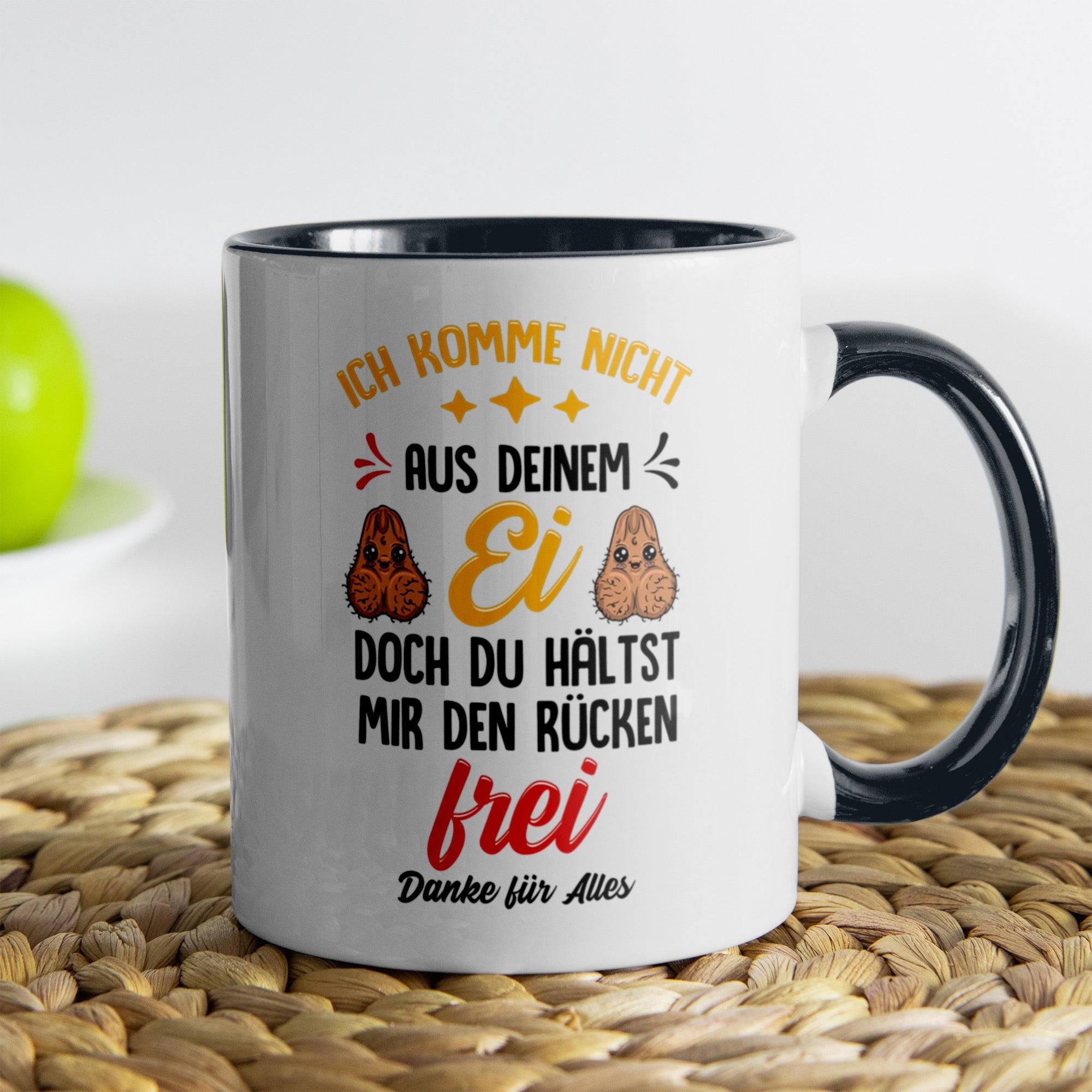 22Feels® Stiefvater Geschenk - Tasse mit Spruch (Weiss-Schwarz, 320ml)-TwoTone Tasse Weiss-Schwarz 320ml-22Feels