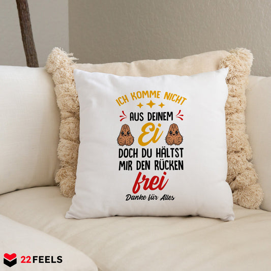 22Feels® Stiefvater Geschenk - Kissen mit Spruch (Weiss 40x40cm)-Kissen Weiss 40x40-22Feels