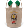 22Feels® Stiefpapa Stiefvater Osterkorb mit Henkel Ostergeschenk Tragetasche Ostern Deko Osternest Körbchen Hasenohren (Beige/Grün)-Ostern Tragetasche-22Feels