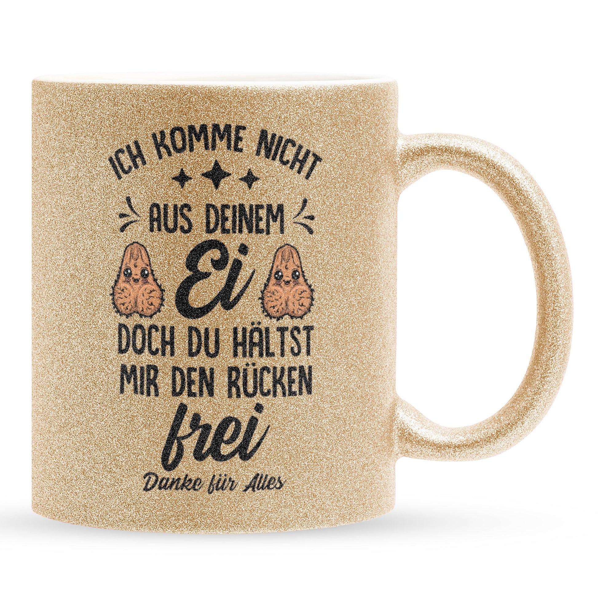 22Feels® Stiefvater Geschenk - Glitzertasse mit Spruch (Gold, 320ml)-Glitzertasse Gold 320ml-22Feels