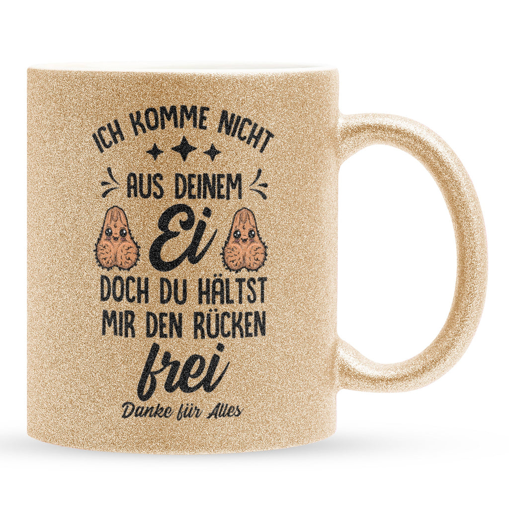 22Feels® Stiefvater Geschenk - Glitzertasse mit Spruch (Gold, 320ml)-Glitzertasse Gold 320ml-22Feels