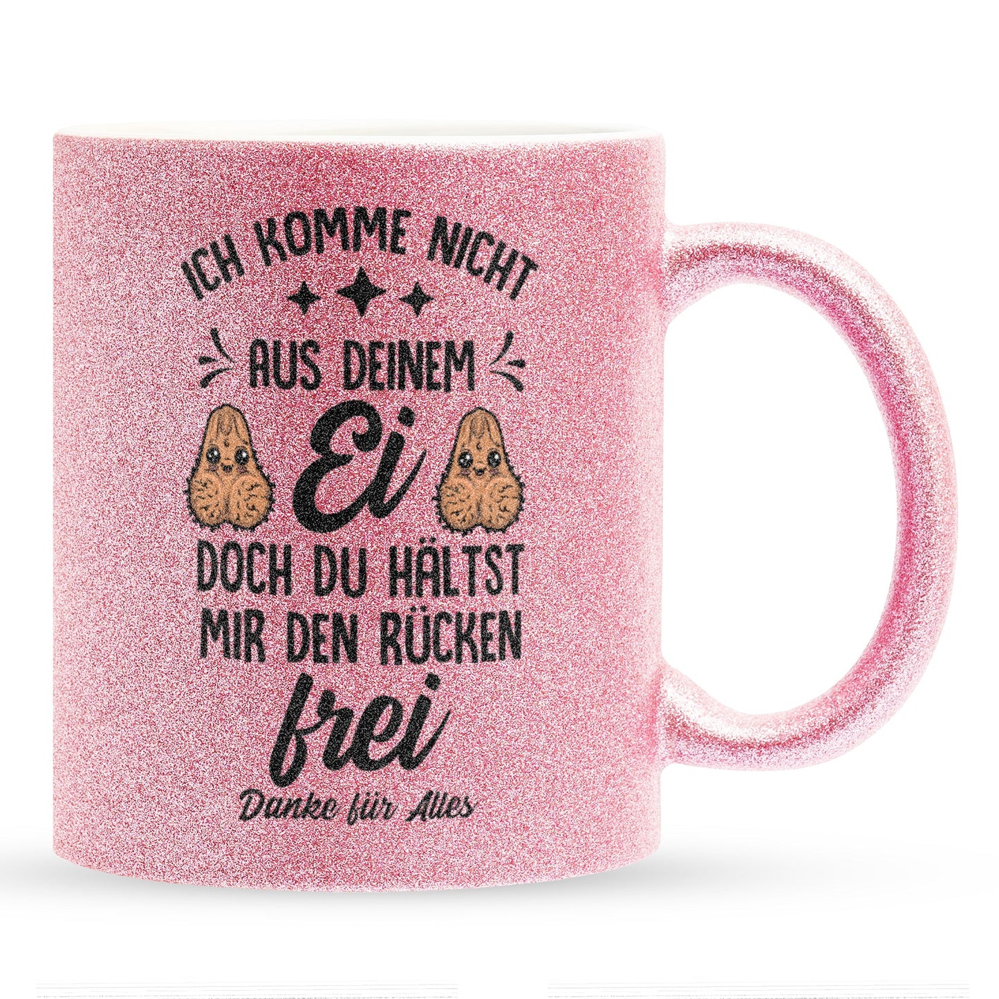 22Feels® Stiefvater Geschenk - Glitzertasse mit Spruch (Pink, 320ml)-Glitzertasse Pink 320ml-22Feels