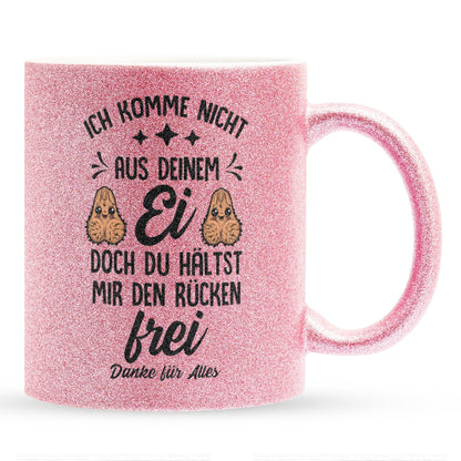 22Feels® Stiefvater Geschenk - Glitzertasse mit Spruch (Pink, 320ml)-Glitzertasse Pink 320ml-22Feels