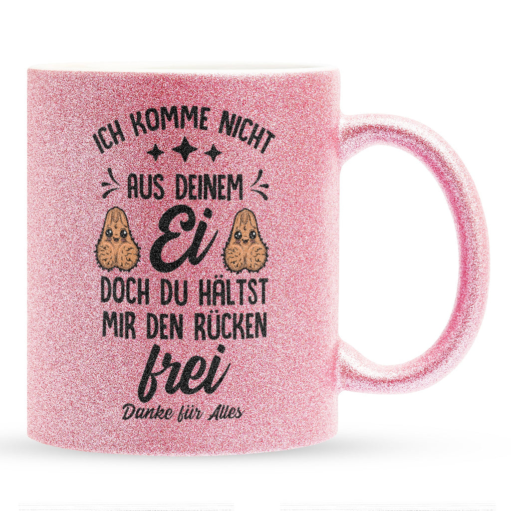 22Feels® Stiefvater Geschenk - Glitzertasse mit Spruch (Pink, 320ml)-Glitzertasse Pink 320ml-22Feels