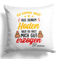 22Feels® Stiefvater Geschenk von Stieftochter - Kissen mit Spruch (Weiss 40x40cm)-Kissen Weiss 40x40-22Feels