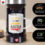 22Feels® Stiefvater Geschenk von Stieftochter - Tasse mit Spruch: Gut Erzogen (Herzhenkel, Weiss, 320ml)-Tasse Weiss Herzhenkel 320ml-22Feels