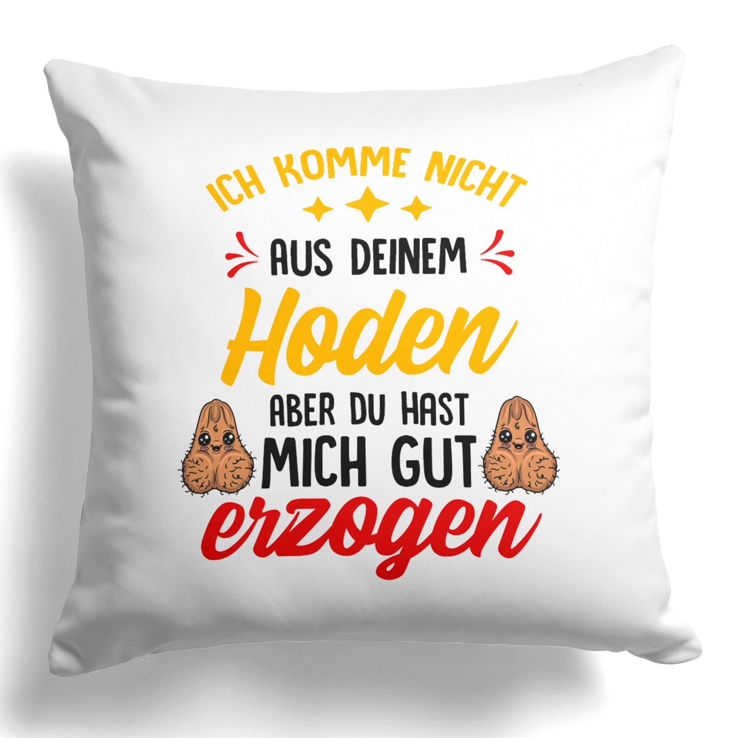 22Feels® Stiefvater Geschenk - Kissen mit Spruch (Weiss 40x40cm)-Kissen Weiss 40x40-22Feels