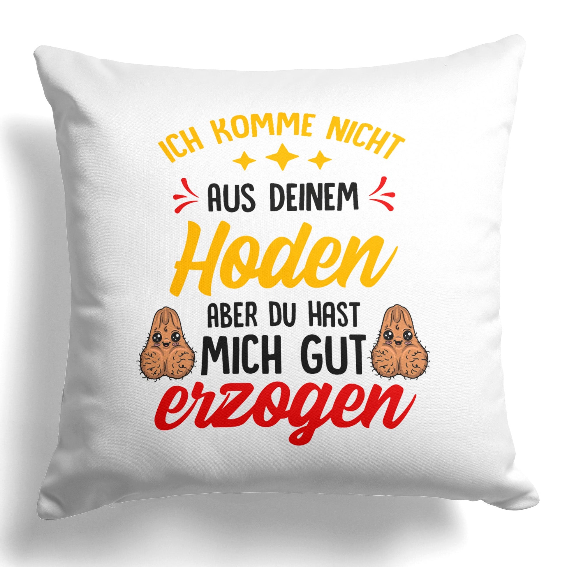 22Feels® Stiefvater Geschenk - Kissen mit Spruch (Weiss 40x40cm)-Kissen Weiss 40x40-22Feels