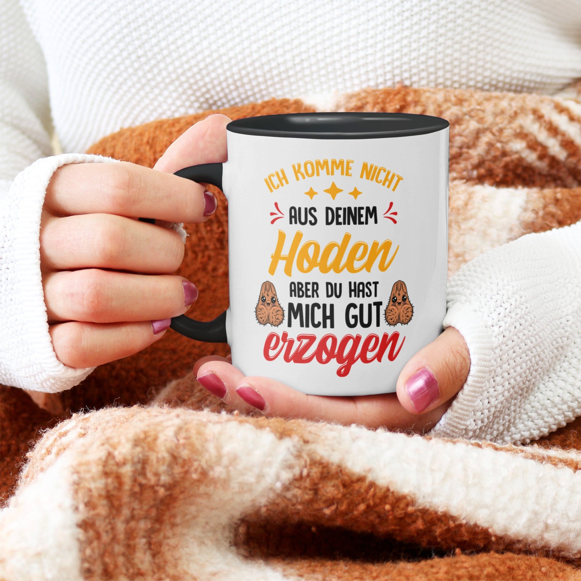 22Feels® Stiefvater Geschenk - Tasse mit Spruch (Weiss-Schwarz, 320ml)-TwoTone Tasse Weiss-Schwarz 320ml-22Feels
