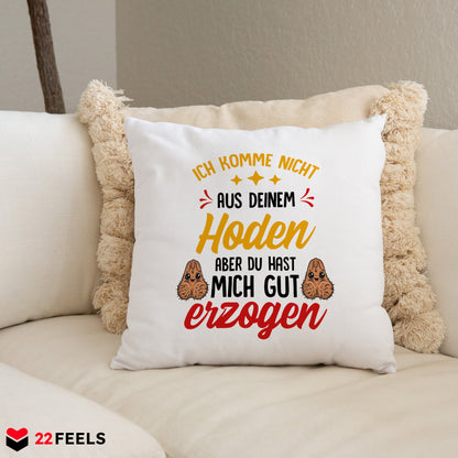 22Feels® Stiefvater Geschenk - Kissen mit Spruch (Weiss 40x40cm)-Kissen Weiss 40x40-22Feels