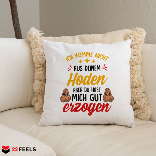 22Feels® Stiefvater Geschenk - Kissen mit Spruch (Weiss 40x40cm)-Kissen Weiss 40x40-22Feels