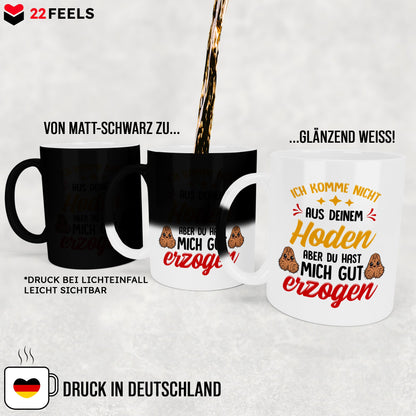 22Feels® Stiefvater Geschenk - Zaubertasse mit Spruch (Matt-Schwarz und Weiss, 320ml)-Farbwechsel Tasse Matt 320ml-22Feels