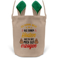 22Feels® Stiefpapa Stiefvater Osterkorb mit Henkel Ostergeschenk Tragetasche Ostern Deko Osternest Körbchen Hasenohren (Beige/Grün)-Ostern Tragetasche-22Feels