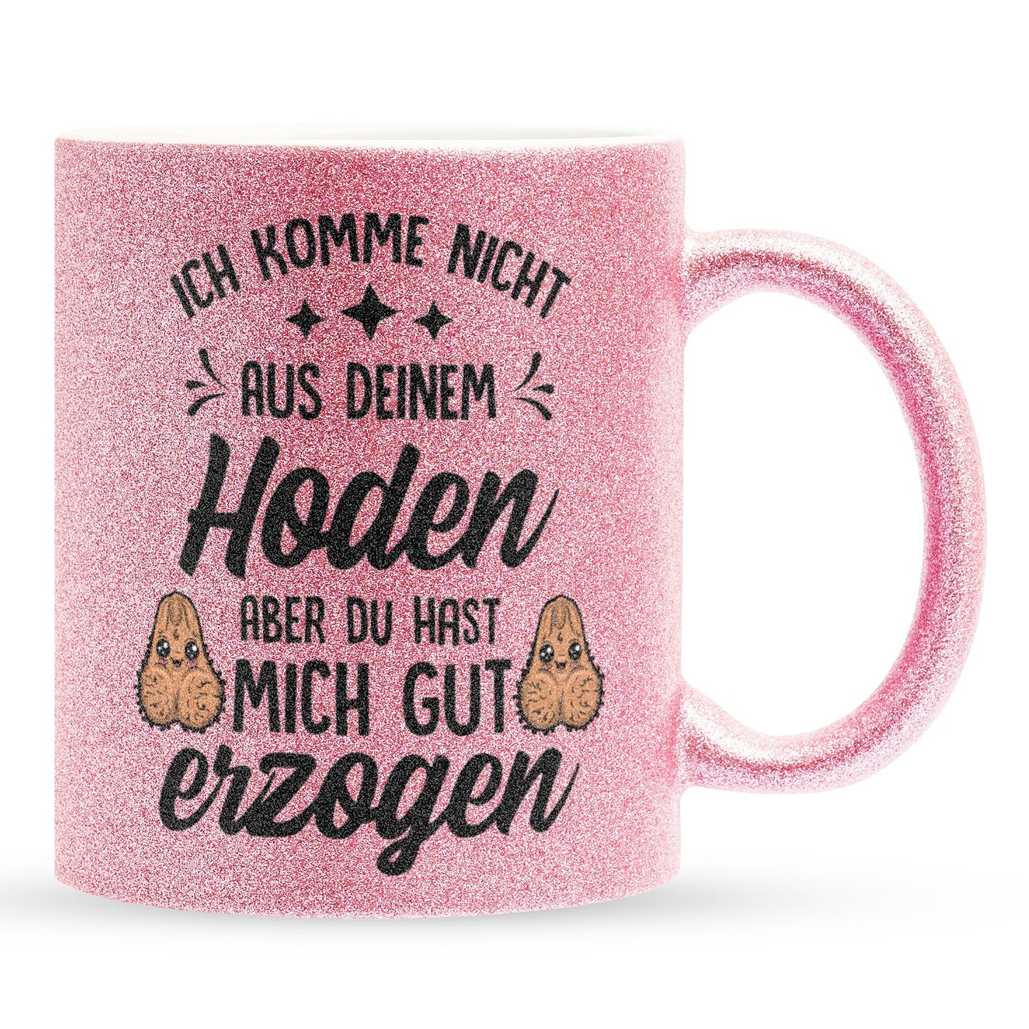 22Feels® Stiefvater Geschenk - Glitzertasse mit Spruch (Pink, 320ml)-Glitzertasse Pink 320ml-22Feels