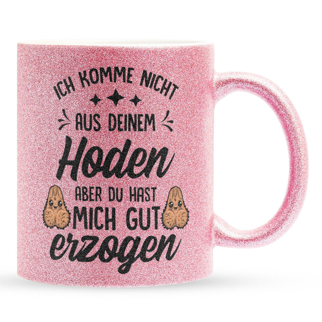 22Feels® Stiefvater Geschenk - Glitzertasse mit Spruch (Pink, 320ml)-Glitzertasse Pink 320ml-22Feels