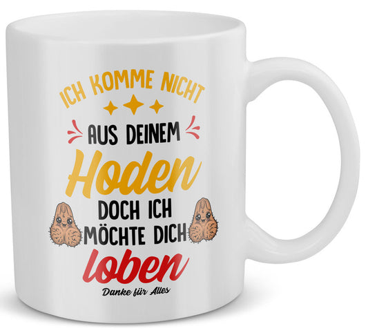 22Feels® Geschenk für Stiefpapas - Tasse mit Spruch: Ich Möchte Dich Loben (Weiss, 320ml)-Weisse Tasse 320ml-22Feels