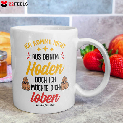 22Feels® Geschenk für Stiefpapas - Tasse mit Spruch: Ich Möchte Dich Loben (Weiss, 320ml)-Weisse Tasse 320ml-22Feels