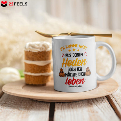 22Feels® Geschenk für Stiefpapas - Tasse mit Spruch: Ich Möchte Dich Loben (Weiss, 320ml)-Weisse Tasse 320ml-22Feels