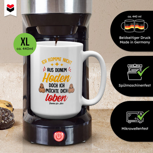 22Feels® Stiefvater Geschenk - XL Tasse mit Spruch (Weiss, 440ml)-Weisse XL Tasse 440ml-22Feels