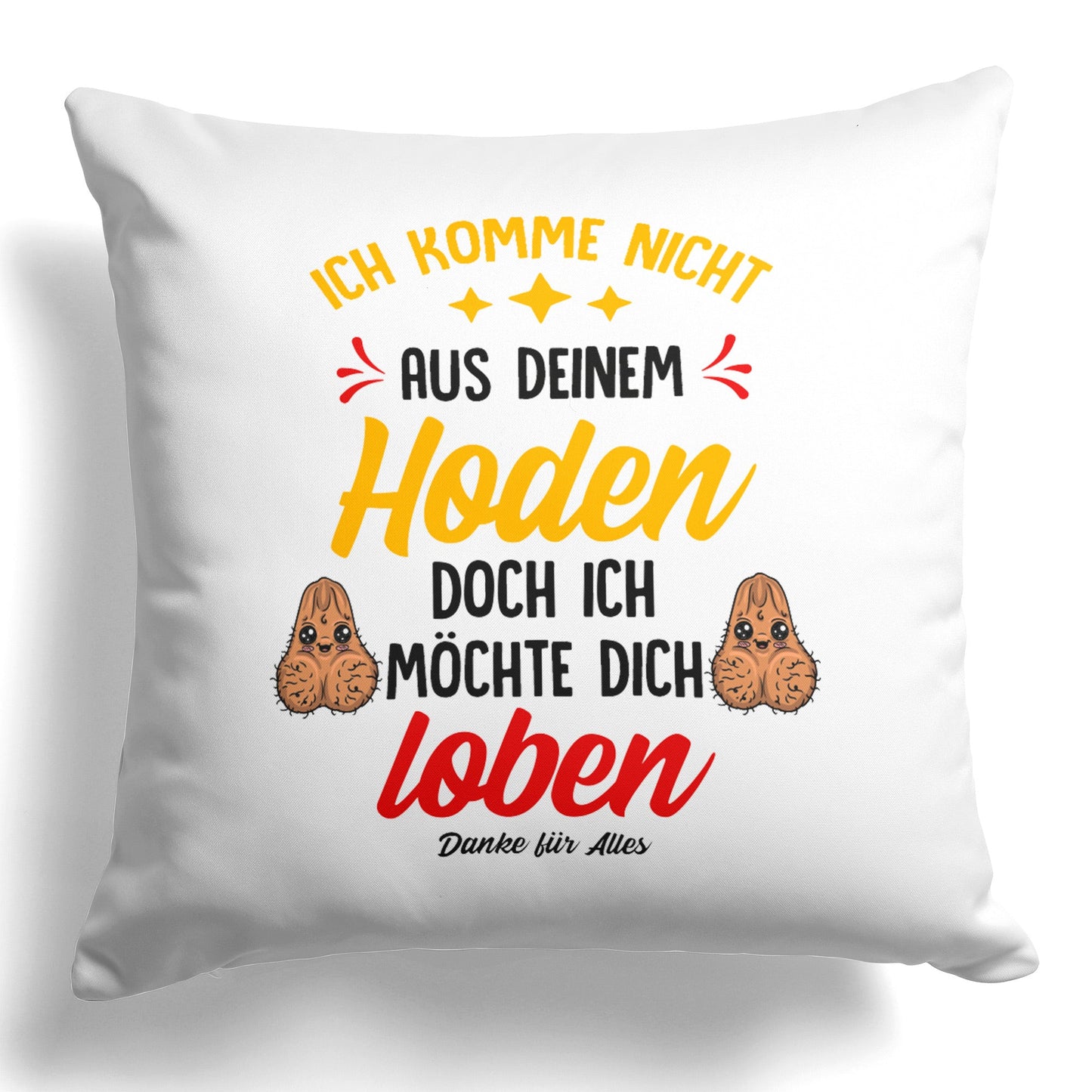 22Feels® Stiefvater Geschenk - Kissen mit Spruch (Weiss 40x40cm)-Kissen Weiss 40x40-22Feels