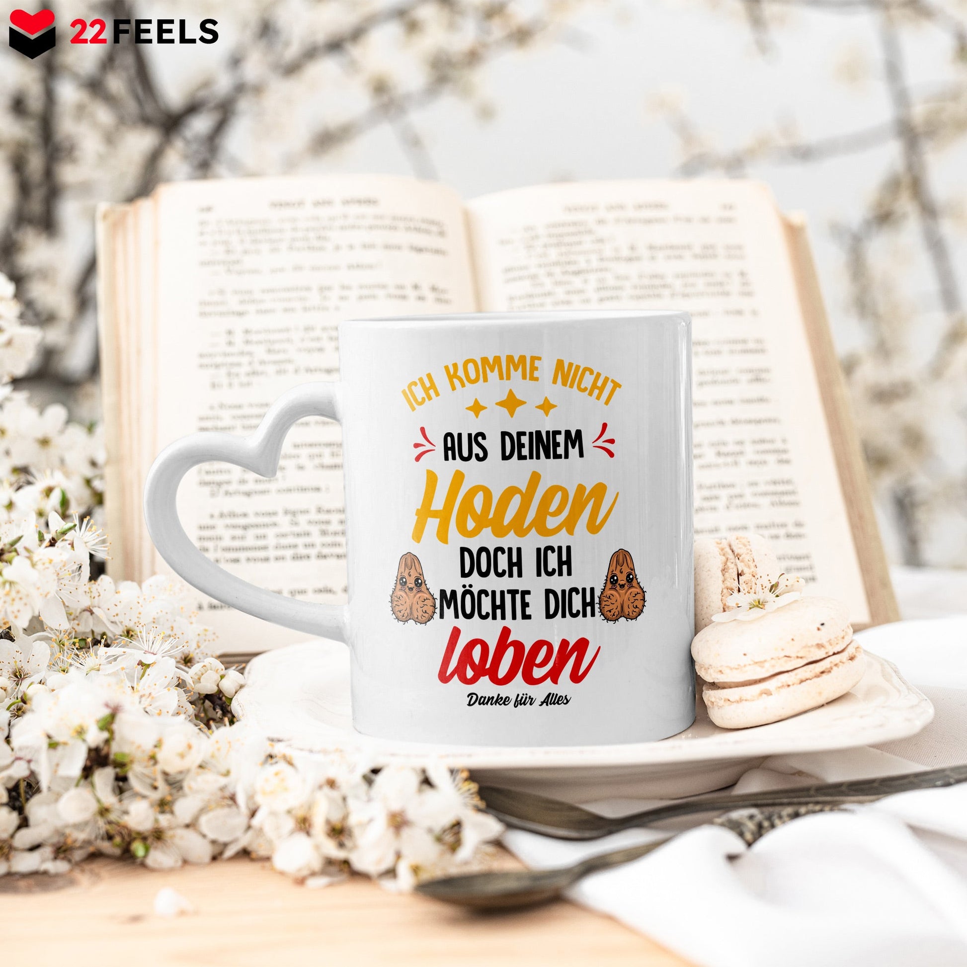 22Feels® Stiefvater Geschenk - Tasse mit Spruch: Ich möchte dich loben (Herzhenkel, Weiss, 320ml)-Tasse Weiss Herzhenkel 320ml-22Feels