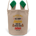 22Feels® Stiefpapa Stiefvater Osterkorb mit Henkel Ostergeschenk Tragetasche Ostern Deko Osternest Körbchen Hasenohren (Beige/Grün)-Ostern Tragetasche-22Feels