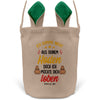 22Feels® Stiefpapa Stiefvater Osterkorb mit Henkel Ostergeschenk Tragetasche Ostern Deko Osternest Körbchen Hasenohren (Beige/Grün)-Ostern Tragetasche-22Feels