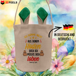 22Feels® Stiefpapa Stiefvater Osterkorb mit Henkel Ostergeschenk Tragetasche Ostern Deko Osternest Körbchen Hasenohren (Beige/Grün)-Ostern Tragetasche-22Feels
