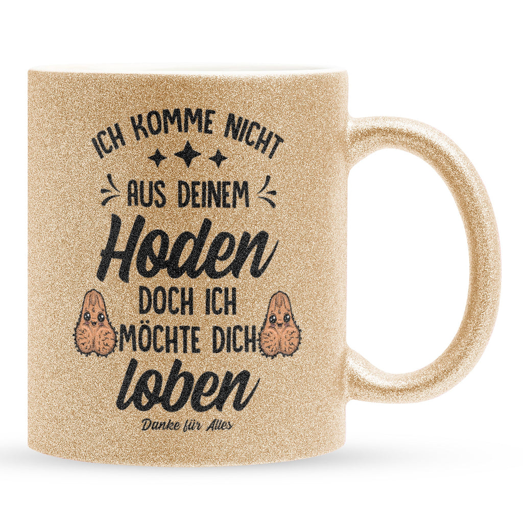 22Feels® Stiefvater Geschenk - Glitzertasse mit Spruch (Gold, 320ml)-Glitzertasse Gold 320ml-22Feels