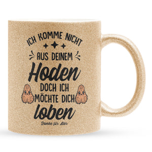 22Feels® Stiefvater Geschenk - Glitzertasse mit Spruch (Gold, 320ml)-Glitzertasse Gold 320ml-22Feels