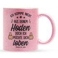 22Feels® Stiefvater Geschenk - Glitzertasse mit Spruch (Pink, 320ml)-Glitzertasse Pink 320ml-22Feels