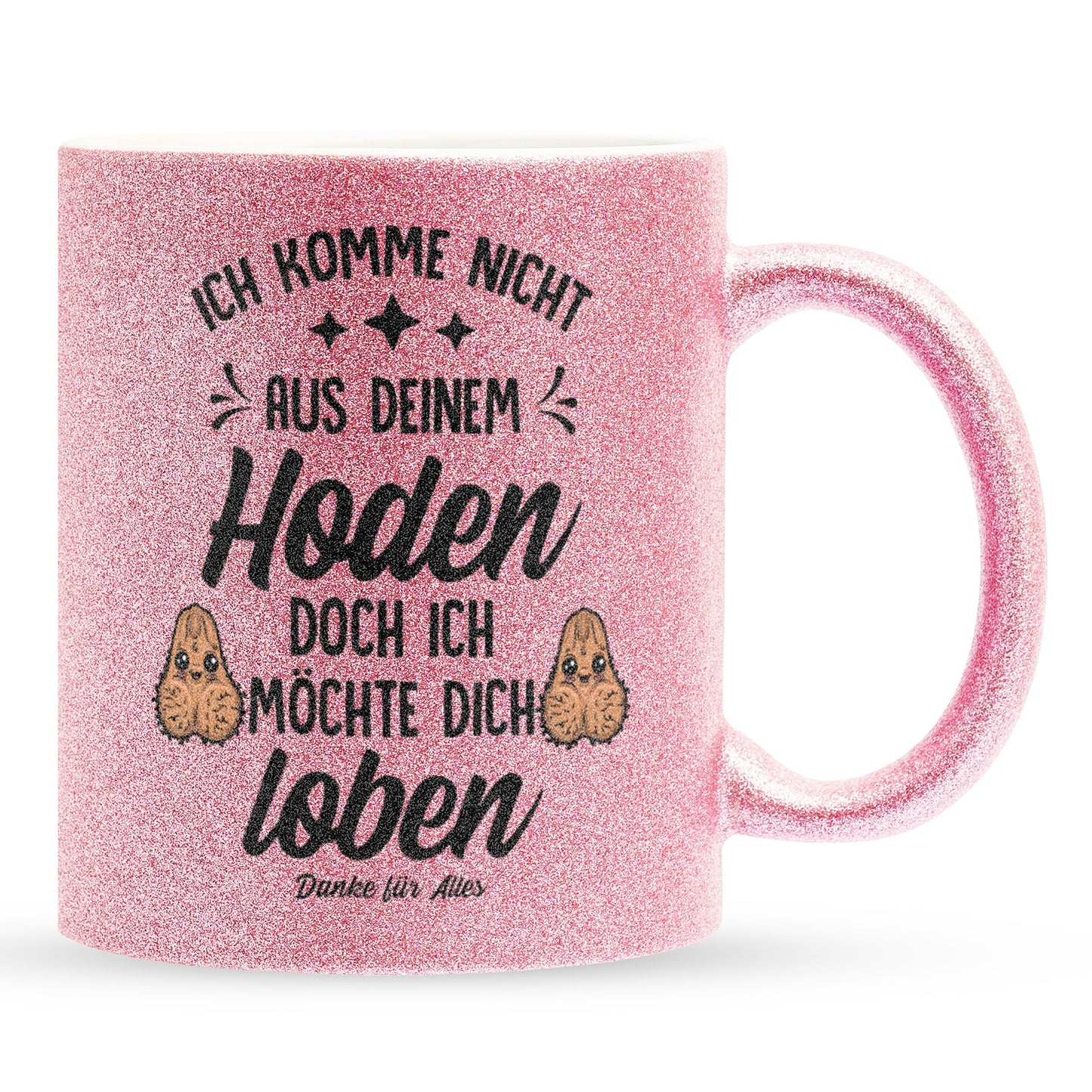 22Feels® Stiefvater Geschenk - Glitzertasse mit Spruch (Pink, 320ml)-Glitzertasse Pink 320ml-22Feels