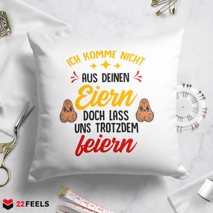 22Feels® Stiefvater Geschenk - Kissen mit Spruch (Weiss 40x40cm)-Kissen Weiss 40x40-22Feels